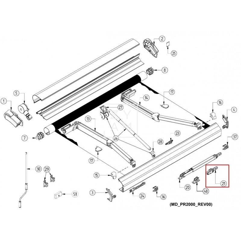 Articulacion Pata Pw1000 Dometic