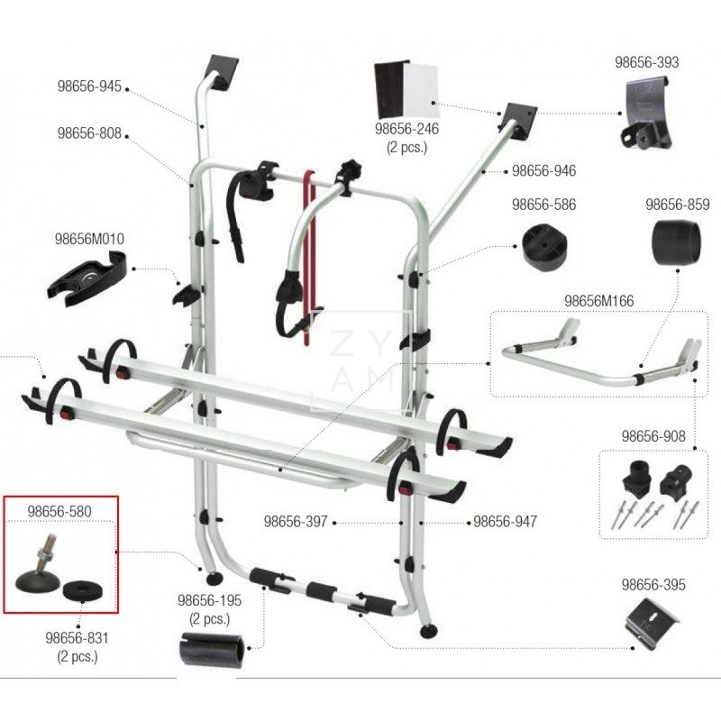 KIT PIE FIAMMA CARRY-BIKE VW T5/T6