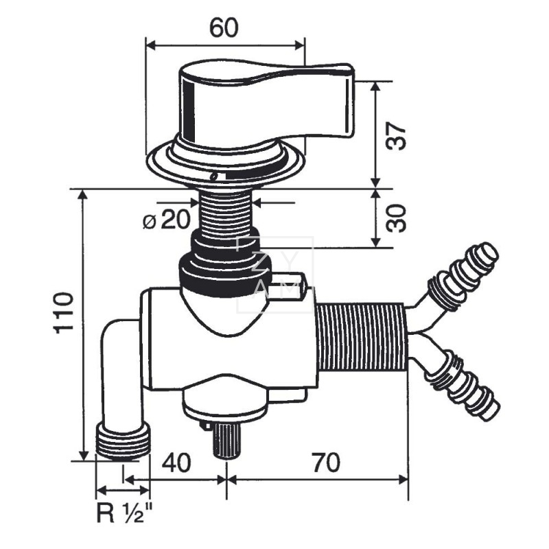 MONOMANDO MEZCLADOR DUCHA STYLE 2000 CROMO