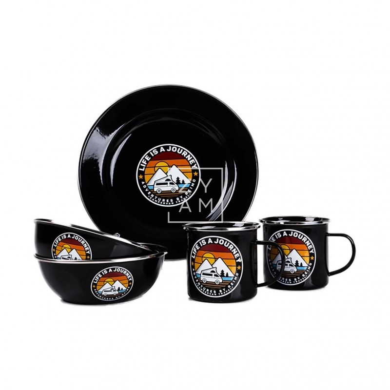 Conjunto Emaltado 6 Piezas Journey
