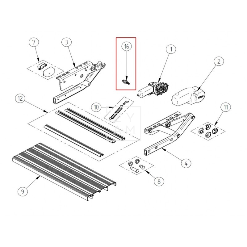 Kit Eje Motor Thule V10/15