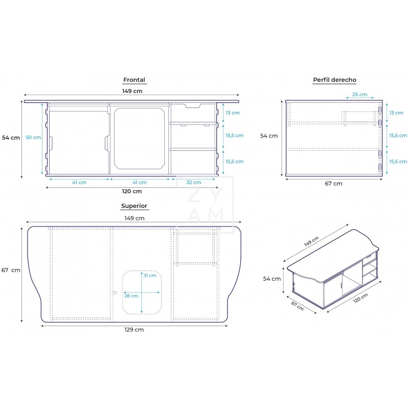 Mueble Con Cama Multivan