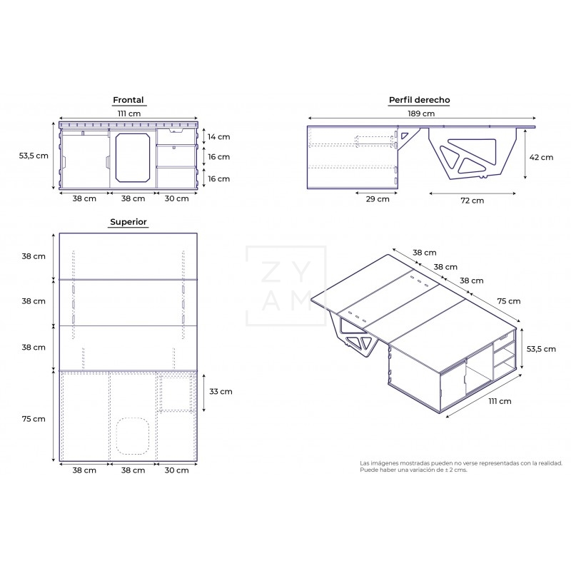 Mueble Con Cama K9 Corta