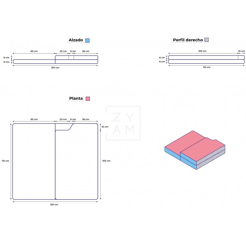 COLCHON CAMA CALIFORNIA OCEAN