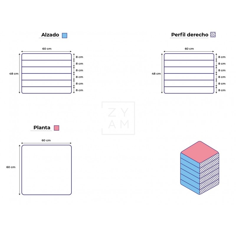 Colchon Minicamper Oki 6 Pcs