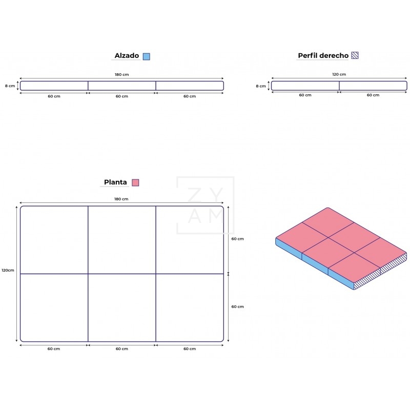 Colchon Minicamper Oki 6 Pcs