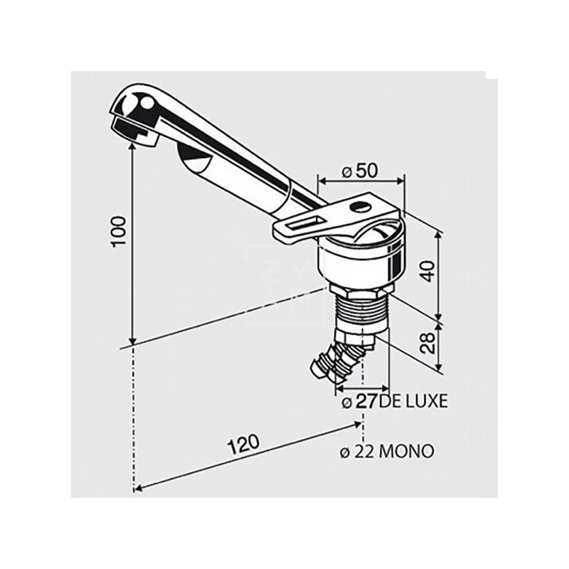 Grifo monomando Reich Luxe 27 mm