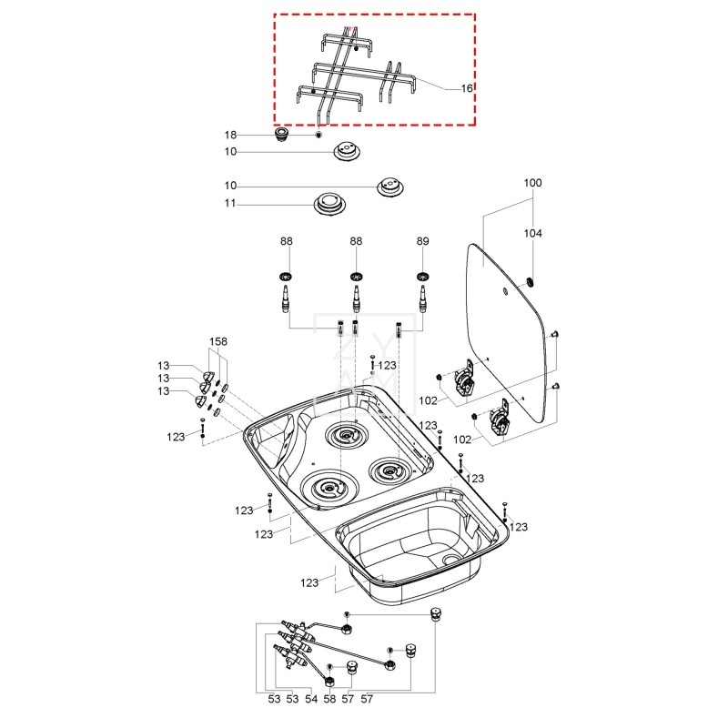 Parrilla Dometic Mo7103