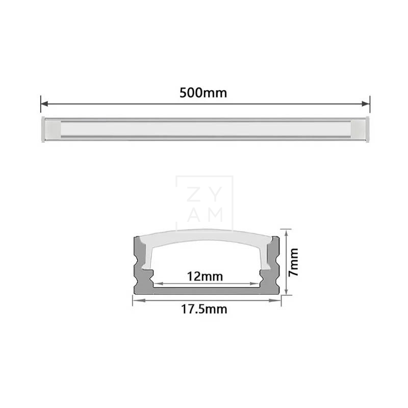 BARRA 36 LEDS 50CM ALUMINIO