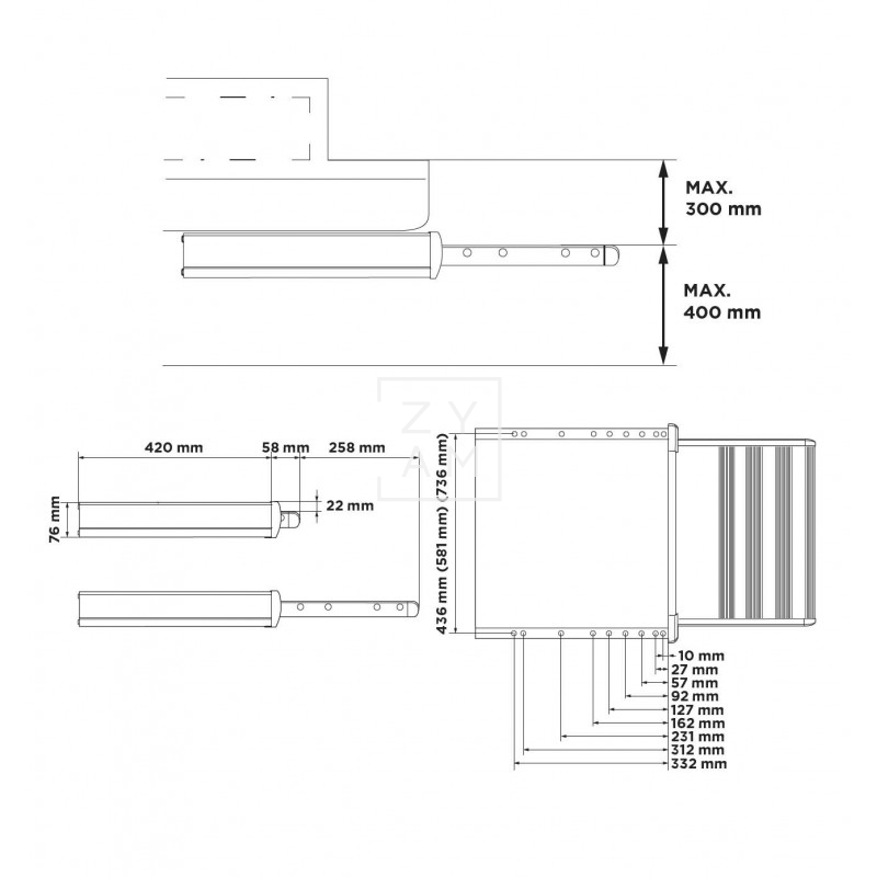 ESCALON OMNI STEP 400 SLIDE OUT 12V