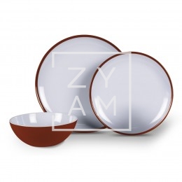 Conjunto 12 Pz Melamina Ember Red