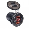 TOMA USB DOBLE 3.0 C/TAPA + VOLTIMETRO TOMA USB DOBLE 3.0 C/TAPA + VOLTIMETRO