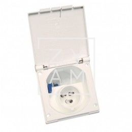 TOMA EXTERIOR CUADRADA 220V SCHUKO M.