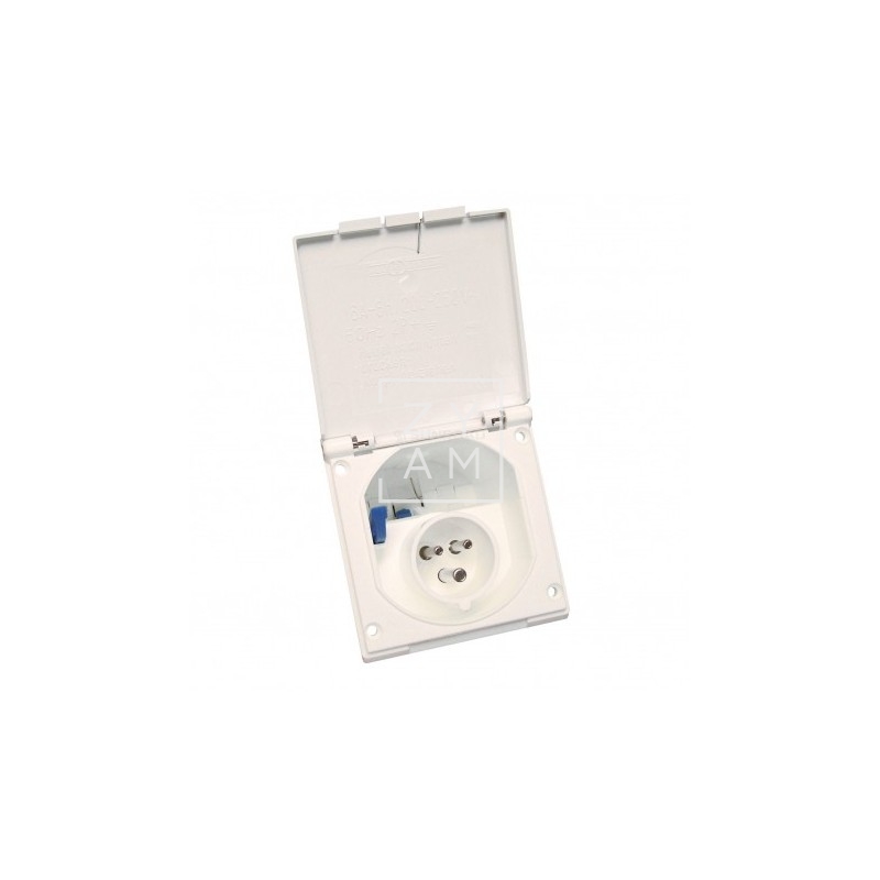 TOMA EXTERIOR CUADRADA 220V SCHUKO M.