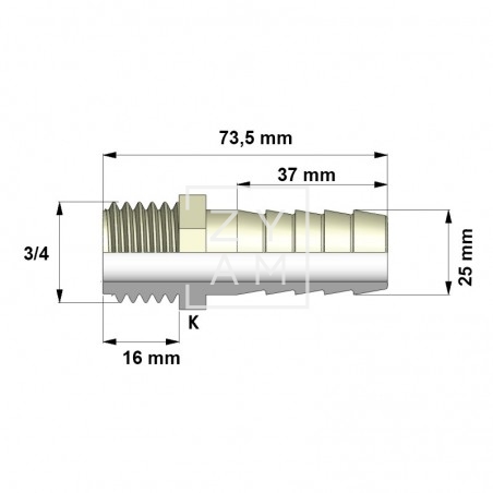 racor-recto-nylon-25mm