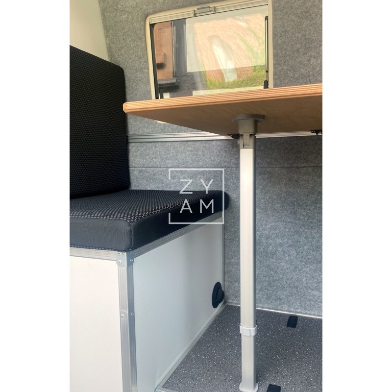 Mesa Pata Plegable Telescópica para Furgonetas Camper