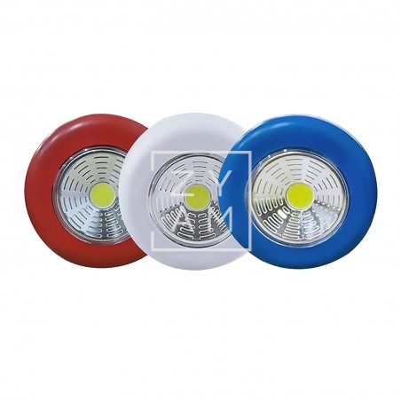 Lámpara Redonda COB Led a Pilas 3W - Portátil e Inalámbrica