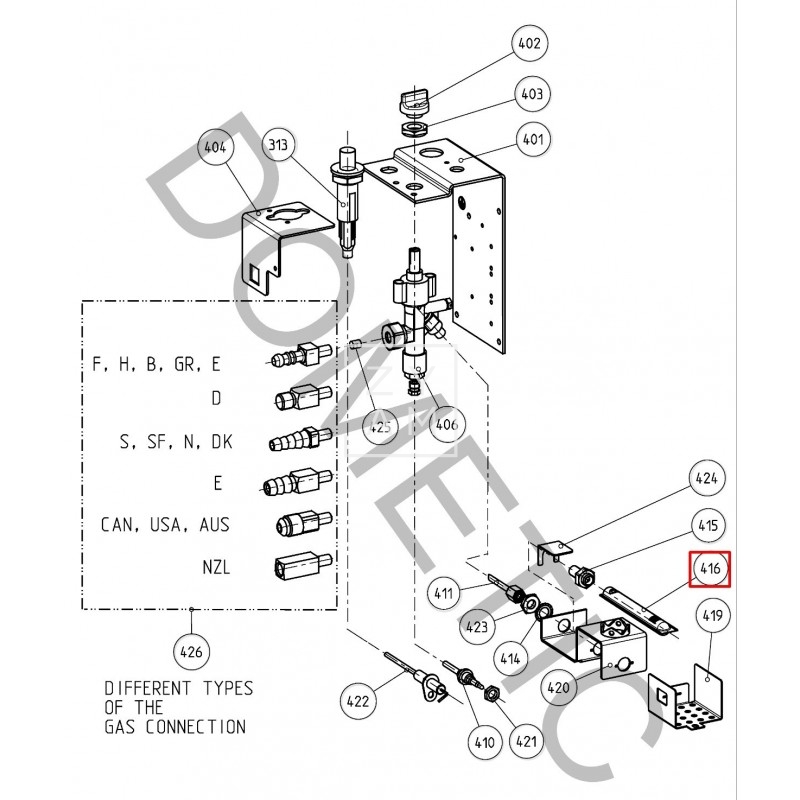 Tubo Quemador para Nevera Dometic - Repuesto Original