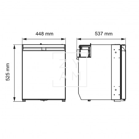 Refrigerador de Compresor Dometic NRX 60E - 58L Frontal Negro