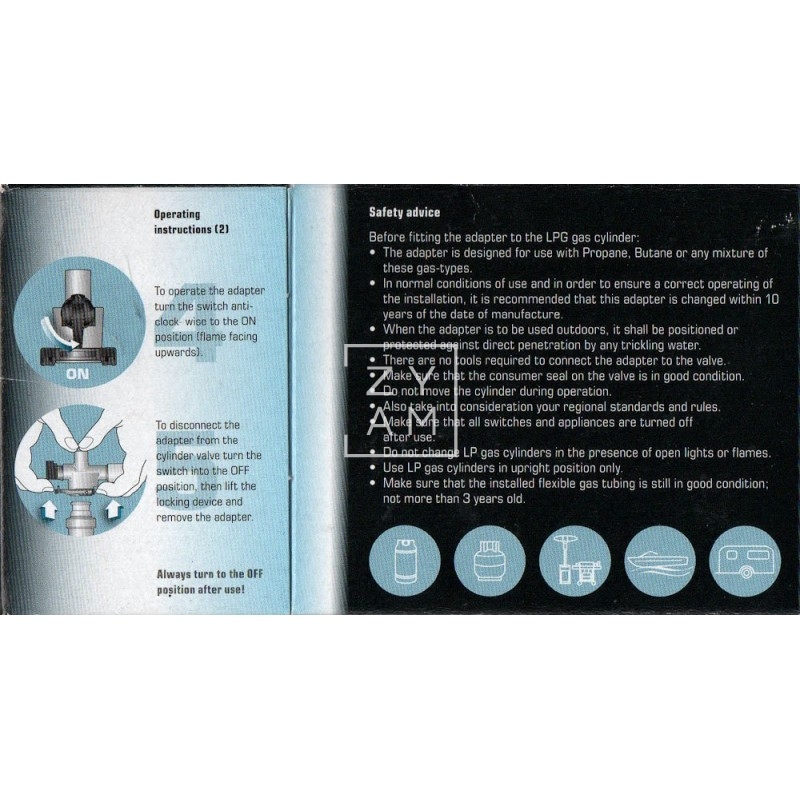 Grifo GLP para bombona de 13 kg DISA - Conexión de gas segura para autocaravanas