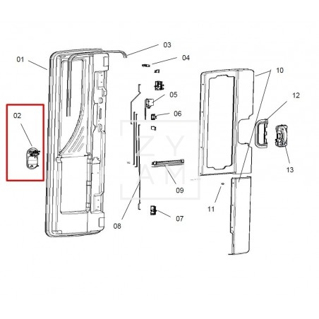 Cerradura para puerta exterior de autocaravana con sistema CaraD