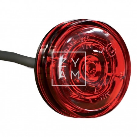 Luz de gálibo trasera LED roja con cable de 20 cm para autocaravanas.