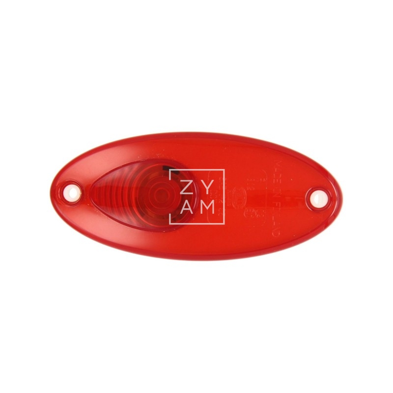 Piloto trasero rojo Hella con bombilla halógena W5W para vehículos recreativos.