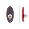 Piloto trasero rojo Hella con bombilla halógena W5W para vehículos recreativos.