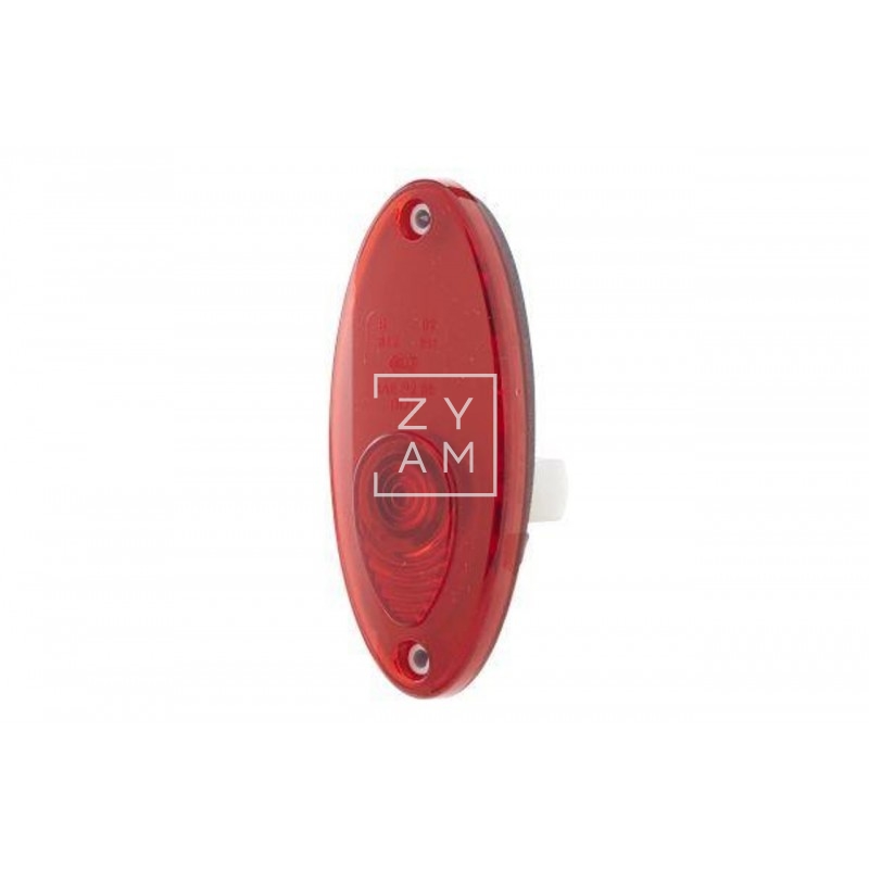 Piloto trasero rojo Hella con bombilla halógena W5W para vehículos recreativos.