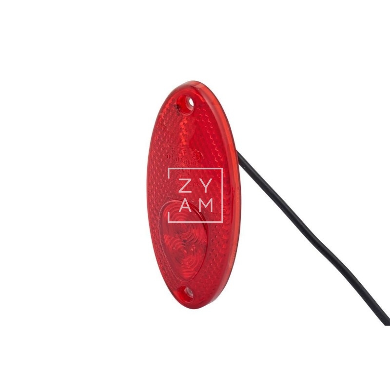 Piloto trasero Hella LED 12V con lente roja reflectora para vehículos recreativos