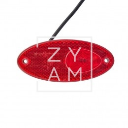 Piloto trasero Hella LED 12V con lente roja reflectora para vehículos recreativos