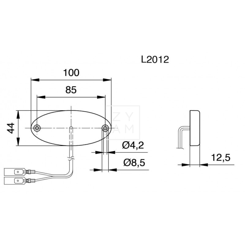 Piloto trasero Jokon LED SMLR2012 12V impermeable para caravanas y remolques.