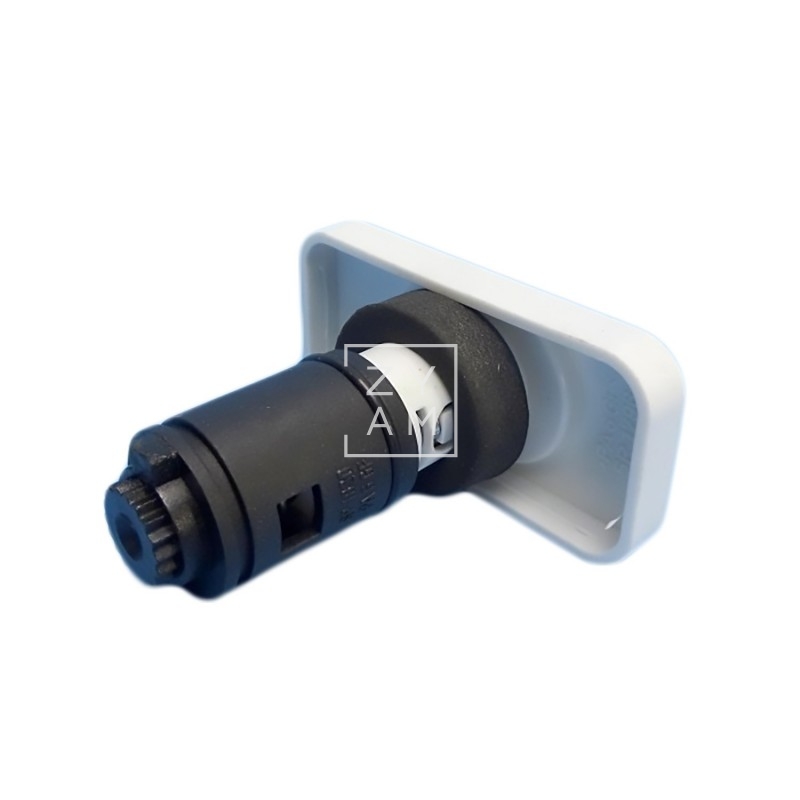 Cerradura portón Dometic Seitz SK4 blanca, sin cilindro, para portones de vehículos recreativos