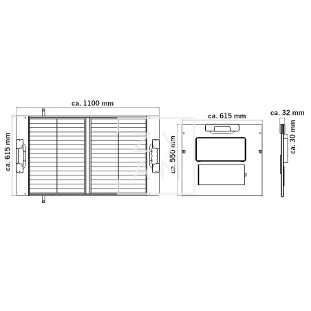 Panel solar plegable de 100W con puertos USB, ideal para camping y caravanas.