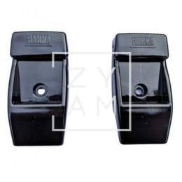 Kit Soporte Pared Lateral Fiamma en plástico negro para toldos en vehículos.