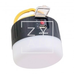 Lámpara LED solar para camping con panel solar y 3 modos de iluminación