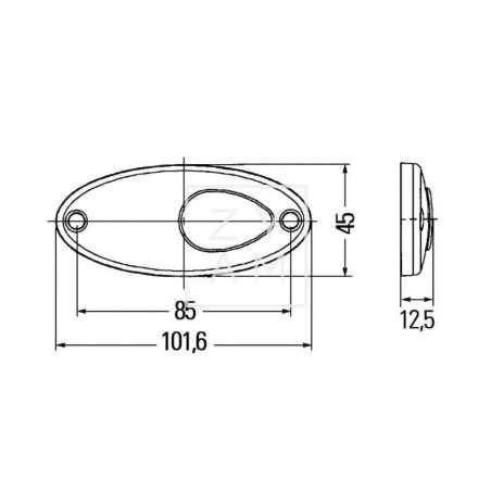 Piloto Trasero Blanco Hella LED 2TM 964.295-12