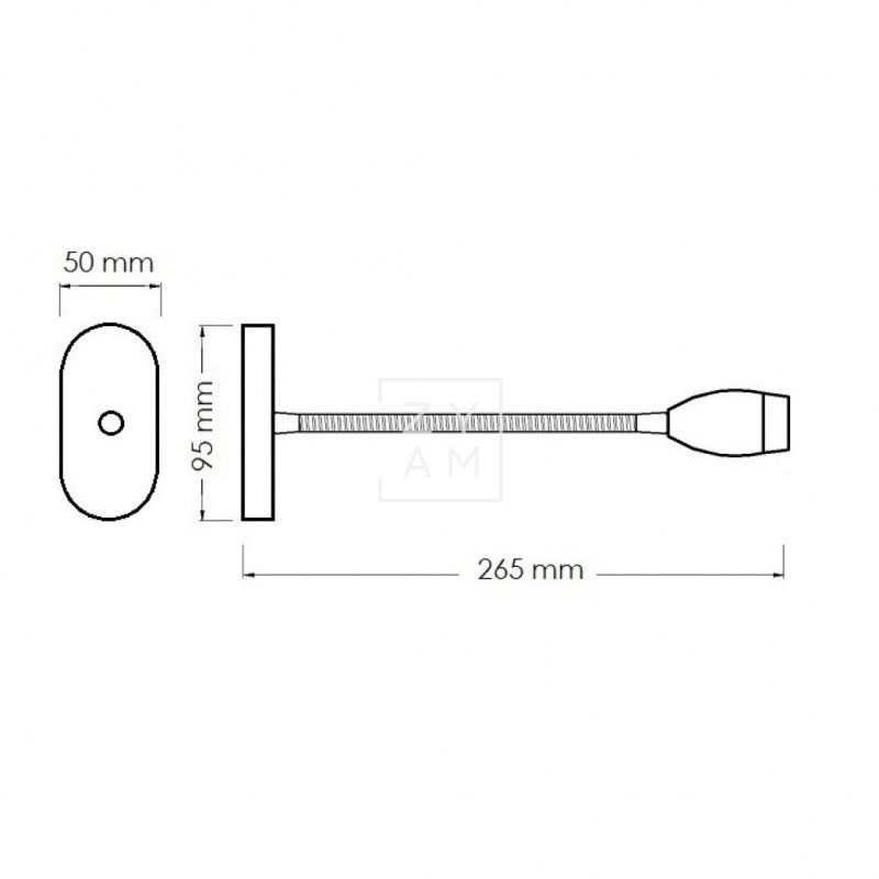 Foco LED Flexible Tecnoled con USB Cromo/Blanco 12V