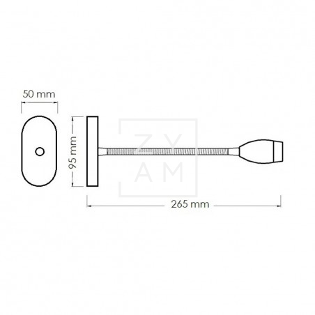 Foco LED Flexible Tecnoled con USB Cromo/Blanco 12V