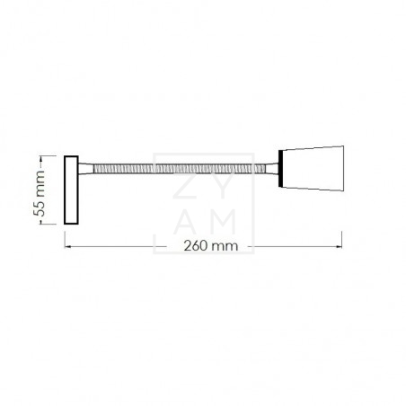 Foco LED Flexible Tecnoled Negro 12V Brazo 200 mm