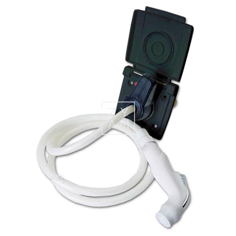 Ducha Externa Trigger Negra con Mezclador para Camper y Caravana