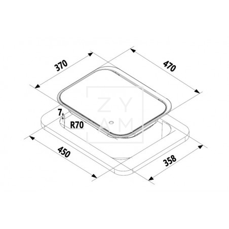 Cocina Carbest 2 Fuegos con Tapa de Vidrio para Camper 470x370 mm