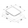 Cocina Carbest 3 Fuegos con Tapa de Vidrio para Camper 570x450 mm