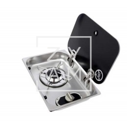 Cocina 1 Fuego Carbest con Tapa de Vidrio para Camper 338x238 mm