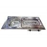 Cocina 2 Fuegos con Fregadero Suter 900x420 mm para Camper