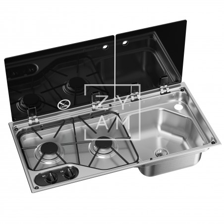 Cocina de Gas Dometic CVC1700G con Fregadero Derecho para Camper