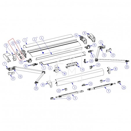 Molinillo para Toldo Thule Omnistor 6200, 6300, 6002