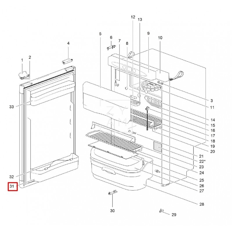 Estante Puerta Thetford N100 69081808