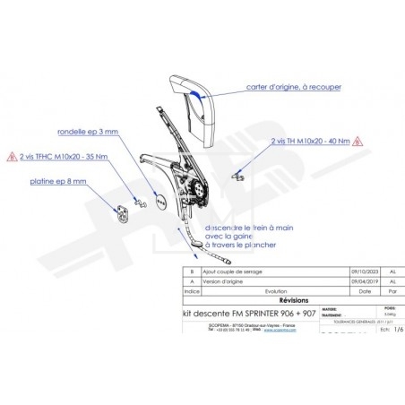 Suplemento Freno de Mano para Base Giratoria Mercedes Sprinter 2019+