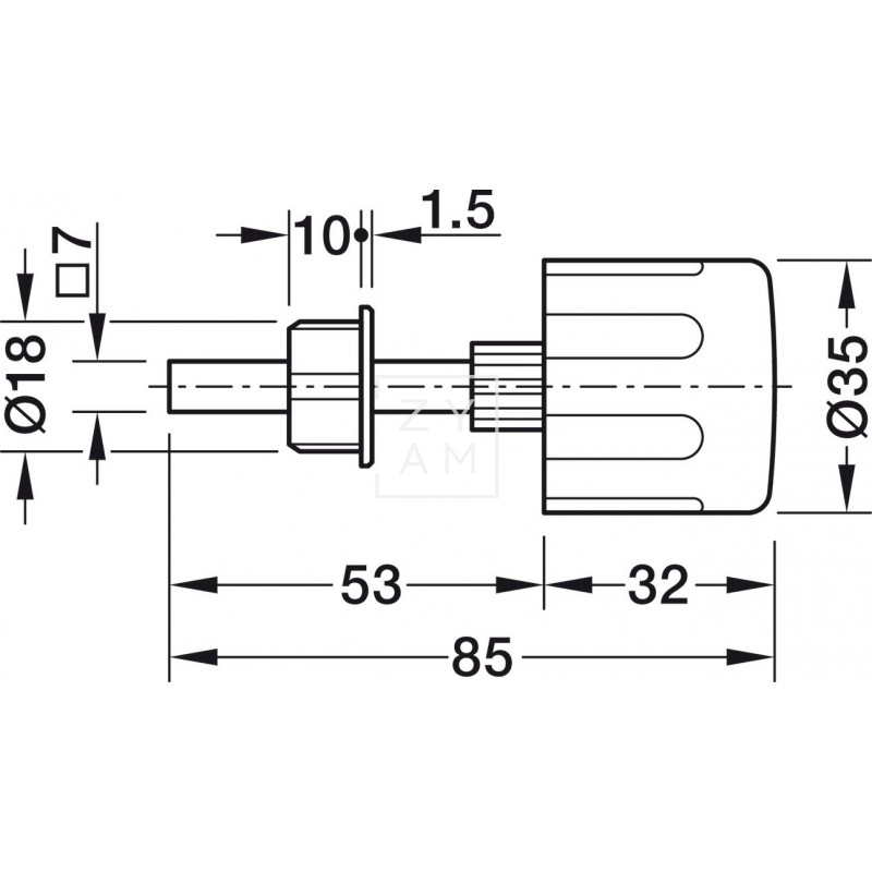 Pomo Redondo Armario Plateado - Repuesto para Autocaravana